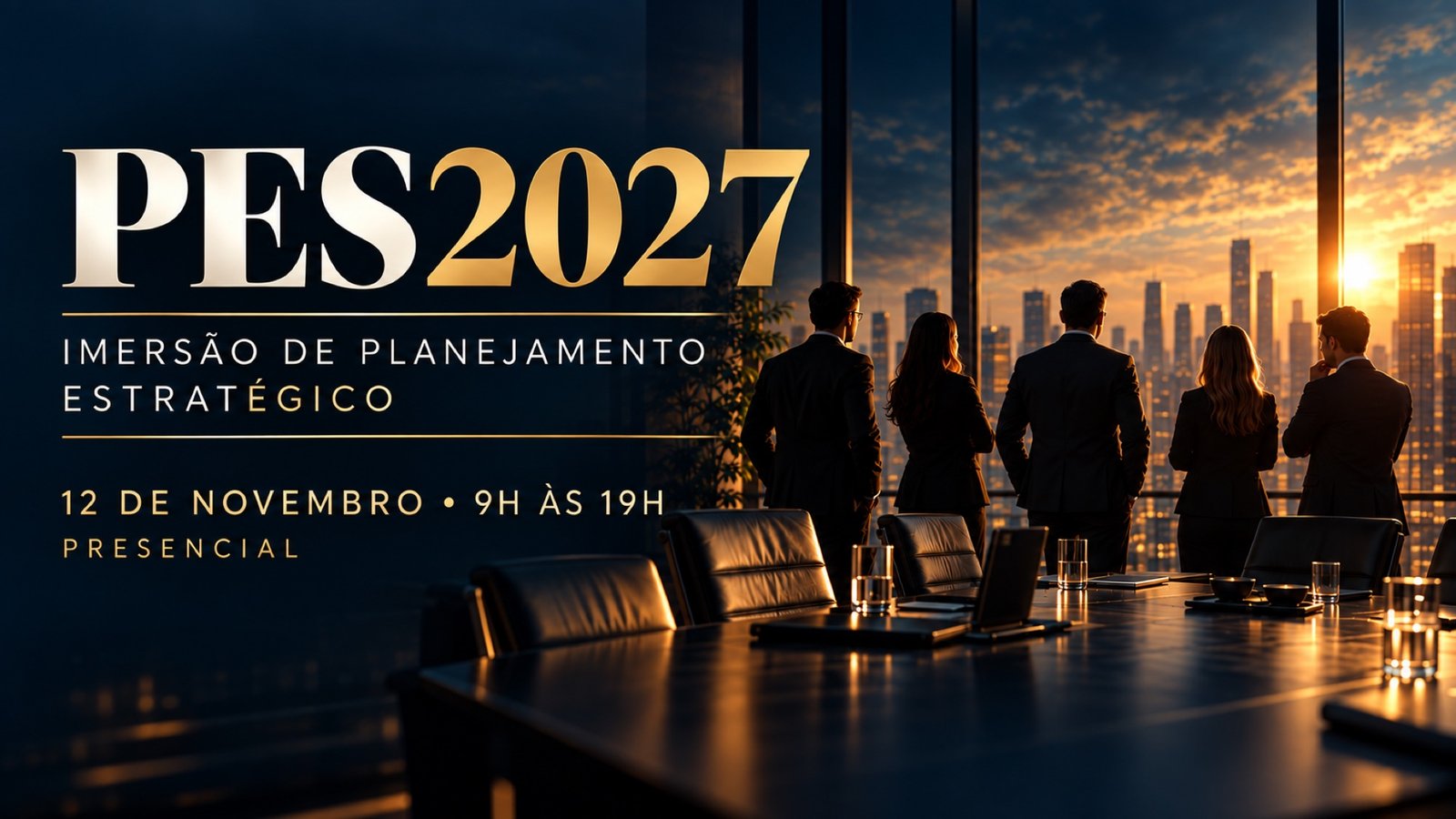 PES2027 — Imersão de Planejamento Estratégico. 12 de novembro, 9h às 19h. Presencial.